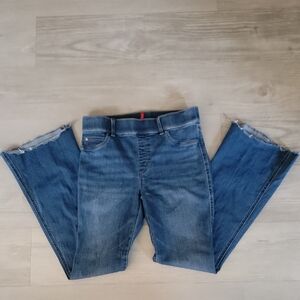 SPANX Blue Flare  Pull On Denim Jeans